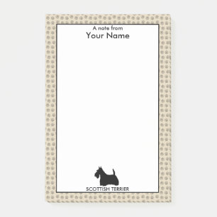 Personalised and Custom Colour Scottish Terrier Post-it Notes