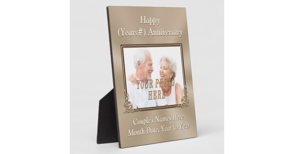 Personalised and Photo Wedding Anniversary Plaques Zazzle