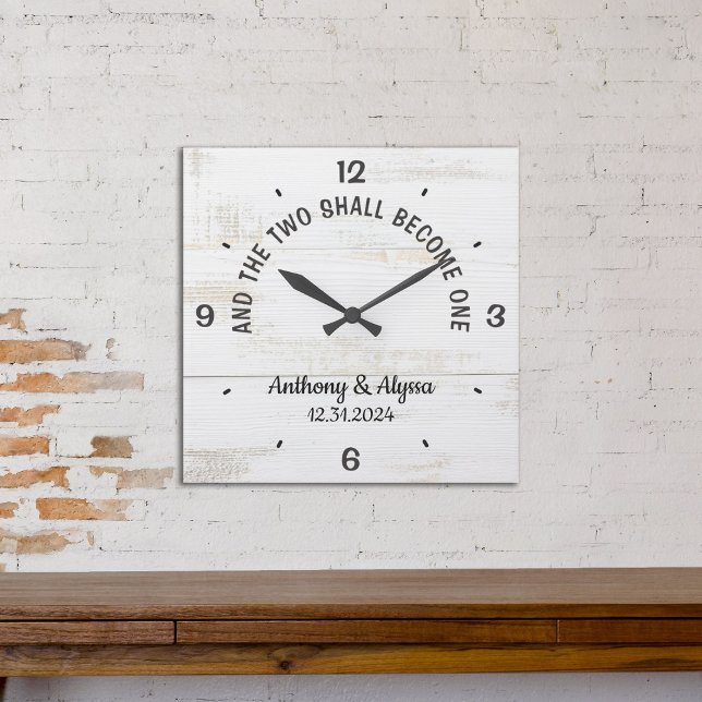 Personalised and the two shall become one Clock (Creator Uploaded)