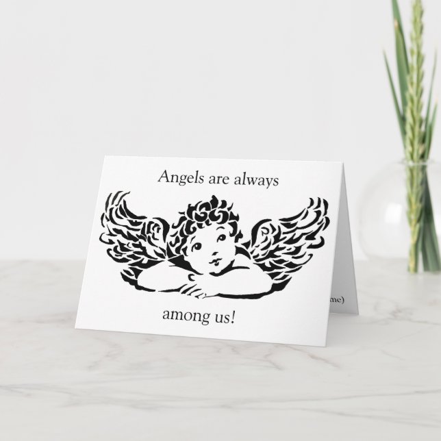 Personalised Angel Note Card (Front)