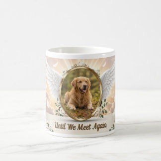 Personalised Angel Wings Pet Memorial Portrait Coffee Mug