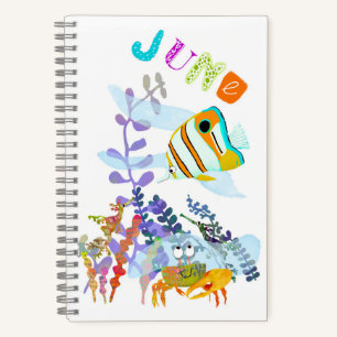 Personalised Angelfish and Ocean Friends Notebook