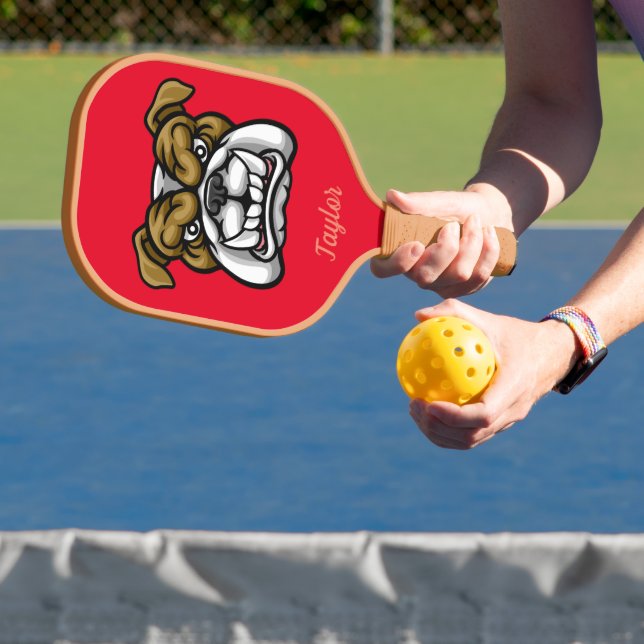 Personalised Angry Bulldog Pickleball Paddle (Insitu)