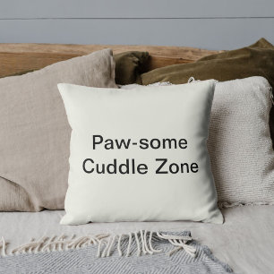 Personalised Animal Pet Cat Funny Quote Cute Ivory Cushion