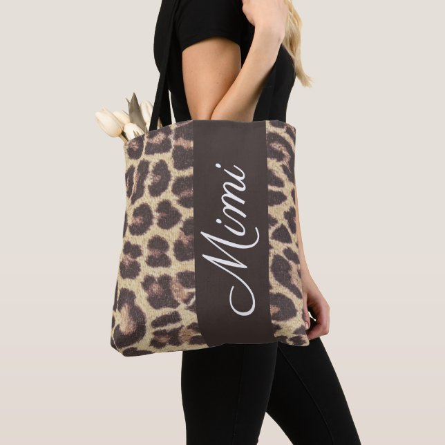 Personalised Animal Print Tote Bag (Close Up)