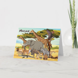 Personalised Animals of Africa Cards