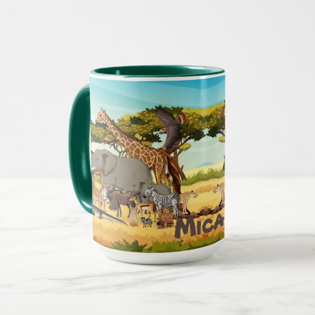 Personalised Animals of Africa Mug (Front Left)