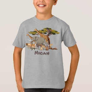 Personalised Animals of Africa T-Shirt