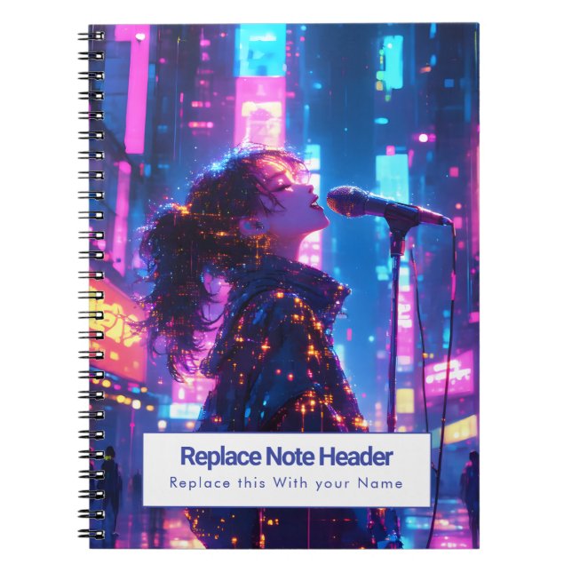 Personalised Anime Themed Notebook (Front)