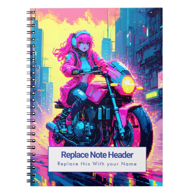 Personalised Anime Themed Notebook (Front)