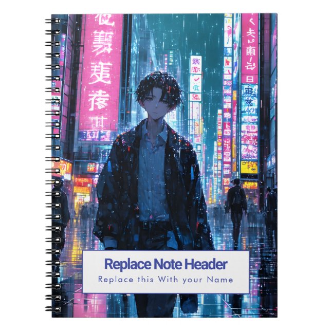 Personalised Anime Themed Notebook (Front)
