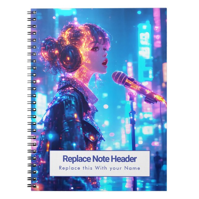 Personalised Anime Themed Notebook (Front)