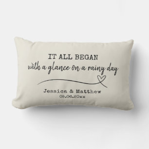 Personalised Anniversary Gifts - Custom Couple Lumbar Cushion
