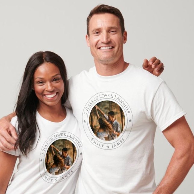Personalised Anniversary Gifts - Custom Couple T-Shirt (Personalized Anniversary Gifts - Custom Couple T-Shirt)