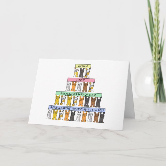 Personalised Anniversary of Bone Marrow Transplant Card (Front)