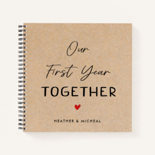 Personalised Anniversary Our First Year Together Notebook