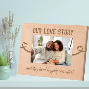 Personalised Anniversary Our Love Story  Etched Frames
