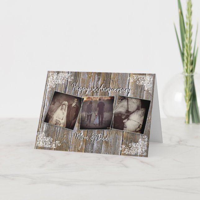 Personalised Anniversary Photo Card (Front)