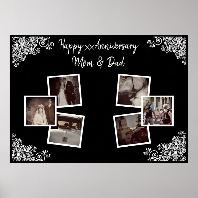 Personalised Anniversary Photo poster (Front)