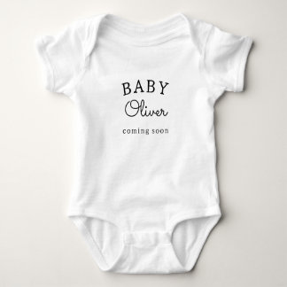 Personalised Announcement Baby Name Coming Soon Baby Bodysuit