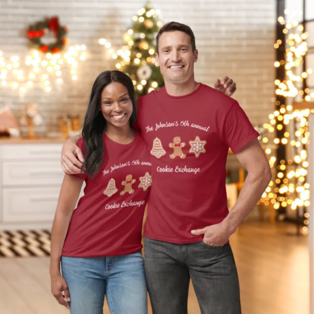 Personalised Annual Christmas Cookie Exchange T-Shirt (Creator Uploaded)