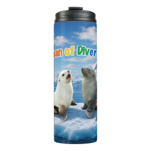 Personalised Antarctic Wildlife Straight Wrap Thermal Tumbler