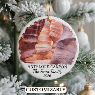 Personalised Antelope Canyon Ornament, Arizona Ceramic Tree Decoration