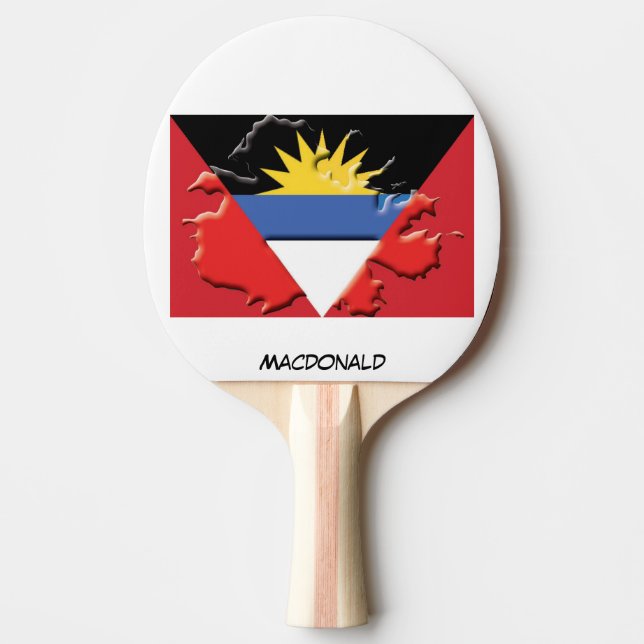 Personalised ANTIGUA Ping Pong Paddle (Front)
