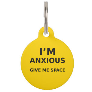Personalised Anxious Dog ID Tag – Give Me Space