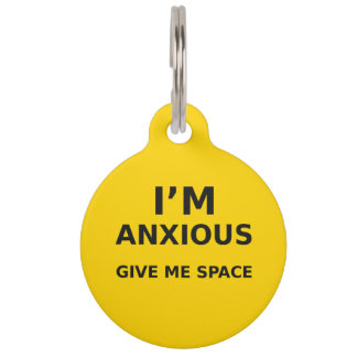 Personalised Anxious Dog ID Tag – Give Me Space