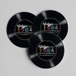 Personalised Any Age Vintage Custom Photo Birthday Round Paper Coaster<br><div class="desc">Transport your guests back in time to the golden era of vinyl with our Personalised With Name Any Age Vintage Birthday Round Paper Coasters, designed to look like classic records! Whether you're hosting a retro-themed party, celebrating a milestone like 70th, 80th, or 90th birthdays, or marking a special age like...</div>