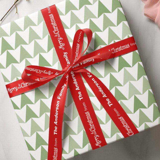 Personalised Any Custom Colour Little Christmas Satin Ribbon (Creator Uploaded)