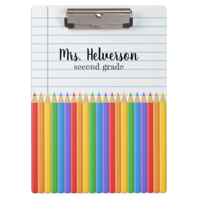 Personalised any grade teacher clipboard (Front)