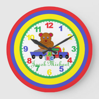 Personalised (ANY NAME) Child's Clock with numbers