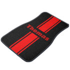 Personalised Any Name Red Racing Stripe Floor Mats