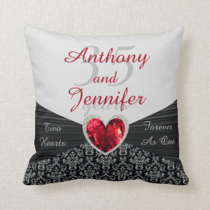 Personalised ANY # Wedding Anniversary Pillow