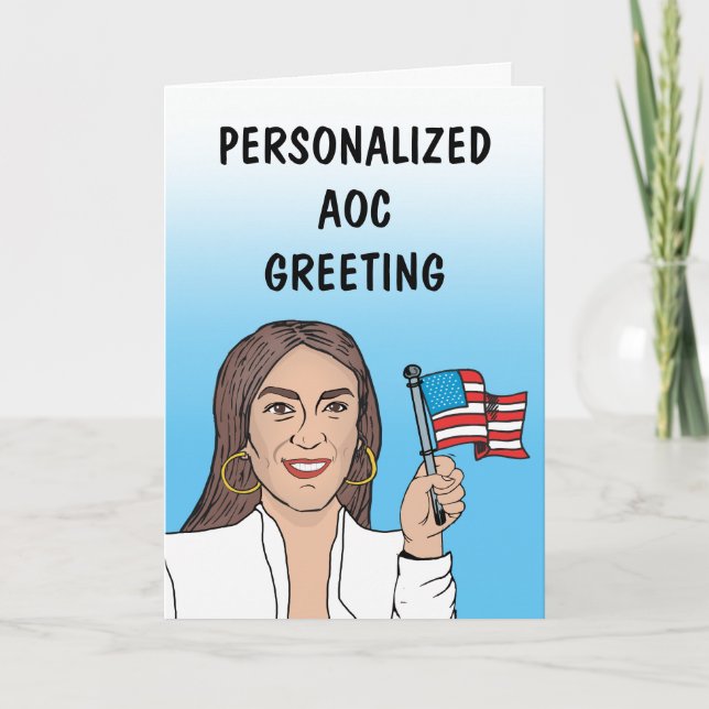 Personalised AOC Greeting Card (Front)