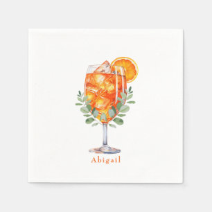 Personalised Aperol  Spritz Shower  Napkin