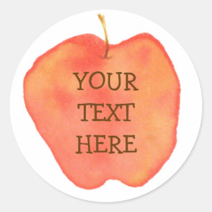 Personalised Apple Classic Round Sticker
