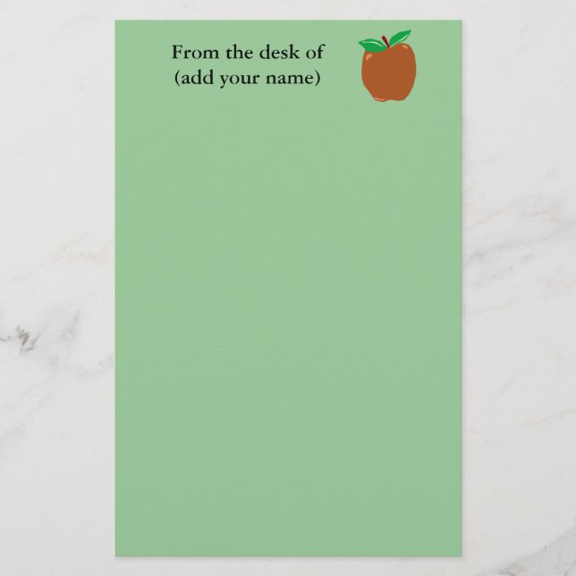 Personalised Apple Stationary Stationery (Front)
