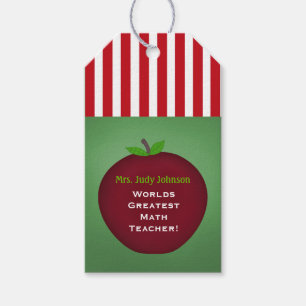 Personalised Apple Teacher Gift Tags