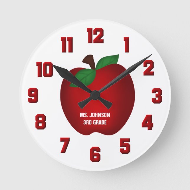 Personalised Apple Wall Clock (Front)