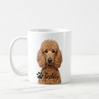 Personalised Apricot Poodle Portrait Dog Mug