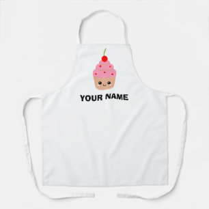 Personalised Apron, Cupcake Graphic Apron, Name Apron