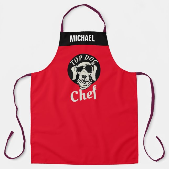 Personalised Apron, Funny Kitchen BBQ Chef Apron (Front)