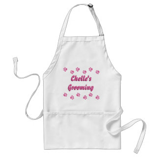 Personalised Apron With Pink Paw Prints