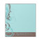 Personalised Aqua Blue Brown Floral Notepad