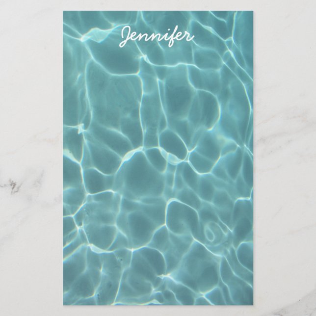 Personalised Aqua Green Swimming Pool Photo (Front)