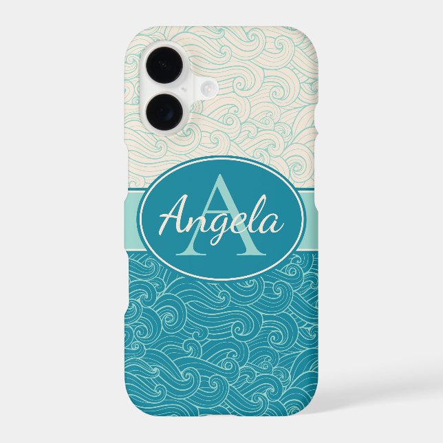 Personalised Aqua Waves (Back)