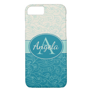 Personalised Aqua Waves Case-Mate iPhone Case